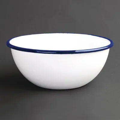 Produktbild von Olympia emaillierte Dessertschalen weiß-blau 6cm (6 Stück)