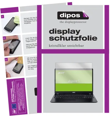 Produktbild von 2x Schutzfolie für Acer Aspire 5 (A515-52-35TB) klar Displayschutzfolie Folie Display Schutz dipos