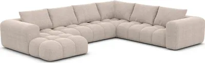 Produktbild von Strukturstoff U-Form XXL Wohnlandschaft Lavera Beige Links