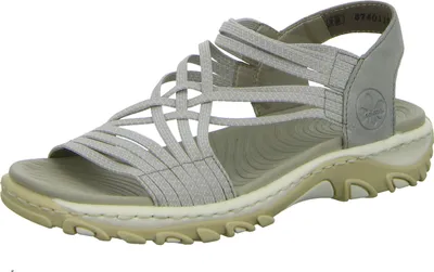 Produktbild von Rieker Trekkingsandalen - Mondgrau Kunstleder Größe: 41 Normal