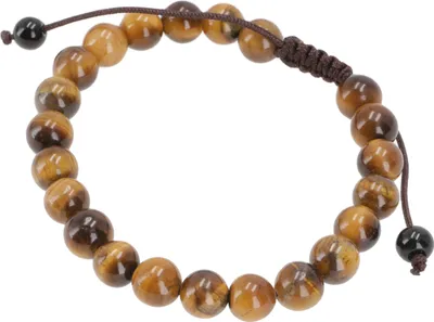 Produktbild von Mala Buddha Armband, Handmala, Perlenarmband 8 mm - Tigerauge, Braun, Halbedelstein, Armreifen & Armbänder Modeschmuck