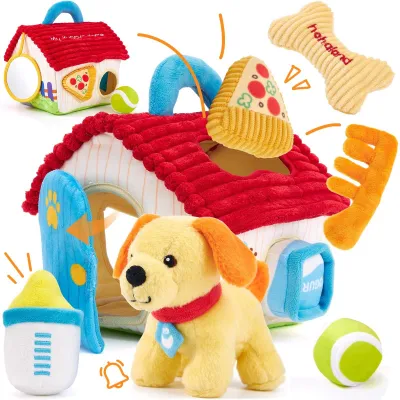 Imagen del producto de Juego de juguetes para cachorros con peluche sensorial