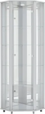 Produktbild von Eckvitrine Vitrinenschrank Glasvitrine Vitrine "Berlin I" Weiß