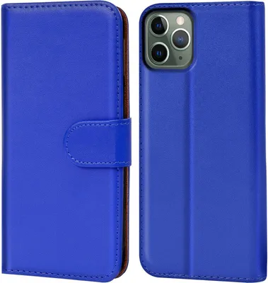 Produktbild von Conie Klapp Tasche für iPhone 11 Pro Max Kartenfach Rundumschutz Hülle in Blau