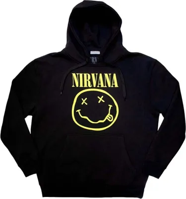 Produktbild von Nirvana Yellow Happy Face Black S Hoodie