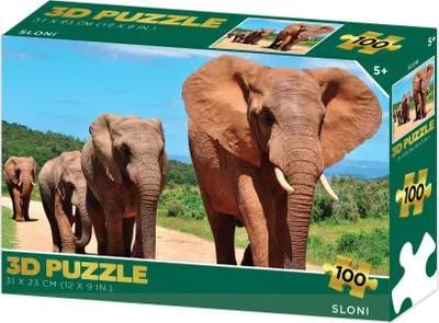Zdjęcie produktu dla Puzzle 3D - Słonie