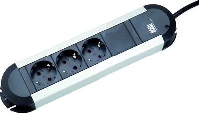 Produktbild von BACHMANN PRIMO Steckdosenleiste 3x Schutzkontakt, Aluminium, 1,75m