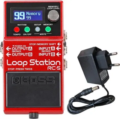 Immagine prodotto di Pedale Boss RC-5 Looper con alimentazione a 9V