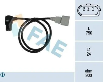 Produktbild von FAE 79059 Kurbelwellensensor Impulsgeber für VW Golf IV Schrägheck (1J1) 750mm