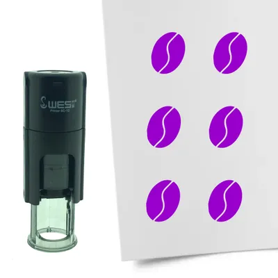Produktbild von CombiCraft Selbstfärbender Stempel 'Kaffeebohne' in der Farbe Lila, Ø10mm