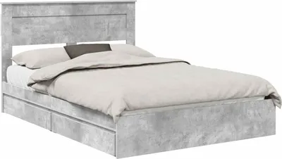 Immagine prodotto di Letto contenitore vidaXL, colore grigio cemento, dimensioni 150 x 200 cm, realizzato in materiale composito di legno