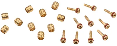Immagine prodotto di Kit tubi freno TRP Adatto a tutti i modelli T per tubi da Ø 5,0 mm 10 anelli di serraggio (oliva) / 10 raccordi (perno)