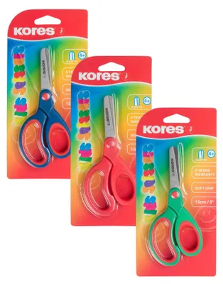 Image de Ciseaux de bricolage Kores avec poignée Softgrip, ronds, longueur : 130 mm