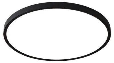Productafbeelding van LED plafondlamp rond CALIFORNIA, zwart, 24W, lichtkleur: warm wit, 2040lm, materiaal: kunststof, afmetingen: 2,5 x 30 x 30 cm, IP20, Light Prestige