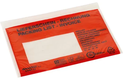 Produktbild von DOCUFIX Lieferscheintaschen Polyethylen DIN lang