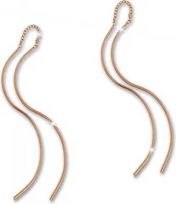 Produktbild von SilberDream Ohrhänger Damen Silber 333 Rosegold Welle Ohrringe SDO8805E