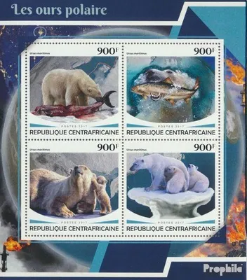 Produktbild von Briefmarken Zentralafrikanische Republik 2017 Mi 7350-7353 Kleinbogen (kompl. Ausgabe) postfrisch Eisbären