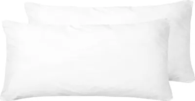 Produktbild von BELIANI Kopfkissen im 2er Set Weiß Mikrofaser-Bezug 40 x 80 cm Niedrig mit Polyester-Füllung Rechteckig Weich Bettkissen für Allergiker Geeignet Schlafzimmer