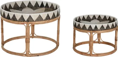 Produktbild von Satz mit 2 Tischen Home ESPRIT Rattan 70 X 70 X 52 cm