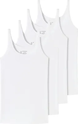 Produktbild von Schiesser 4er Pack 95/5 Organic Baumwolle Unterhemd / Top Optimaler Tragekomfort dank natürlicher Baumwolle und Elasthan, Praktischer Mehrfachpack, In seidigweicher, elastischer Single-Jersey-Qualität