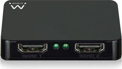 Produktbild von Ewent EW3720, HDMI, 2x HDMI, 3840 x 2160 Pixel, Schwarz, 4K Ultra HD, 30 Hz