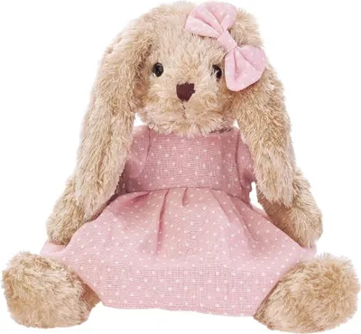 Image de Rosalie lapin en robe rose 30cm