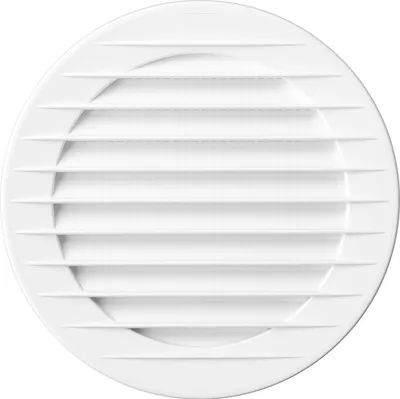 L&uuml;ftungsgitter Kunststoff Wei&szlig; Rund DN 100 Mm