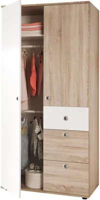Produktbild von Kinder-Kleiderschrank Drehtürenschrank Schrank Babyzimmer "Floris I"