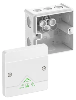 Obrázok produktu pre Rozvodná skrinka – Skrinka pre povrchovú montáž 87 x 87 mm 80210001