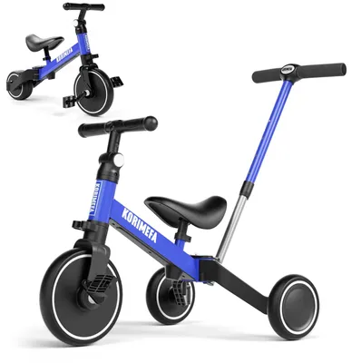 Imagen del producto de Bicicleta de equilibrio 4 en 1 con asiento ajustable, pedales desmontables, para niños de 1 a 2 años