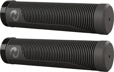 Image de Poignées de guidon Herrmans 'Rib single lock', 130 mm, Ø 22 mm, gris/noir (1 paire)