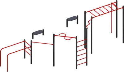 Produktbild von Klimmzugstangen Straßensportgeräte Parallelbarren Gruppentraining Krafttraining