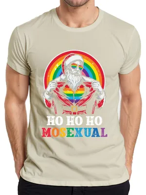 Immagine prodotto di Maglietta da uomo Ho Ho Ho Hosexual LGBTQ Santa - Christmas Gift, Nature, L