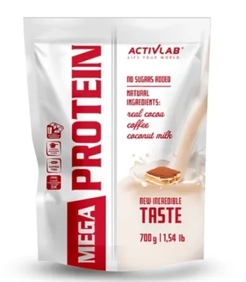 Zdjęcie produktu dla Mega Protein 700g, białko serwatkowe z kreatyną i tauryną smak tiramisu Activlab