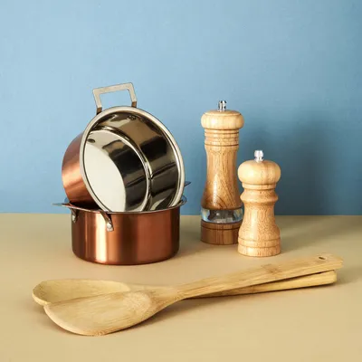 Produktbild von Kleine hölzerne Pfeffer- und Salzmühle