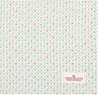 Produktbild von Greengate Tischdecke HELLA Weiß mit Blumen 100x100