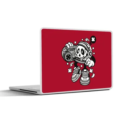 Produktbild von MuchoWow® Laptop Aufkleber Sticker Cover Radio - Rot - Vintage 40x30 cm - Laptop Dekoration - Selbstklebend