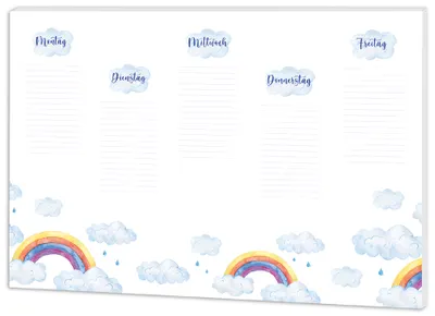 Produktbild von RNK Verlag Papier-Schreibunterlage "Rainbow" blanko 600 x 420 mm 25 Blatt
