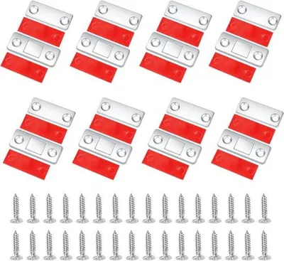 Immagine prodotto di Chiusure magnetiche ad alta adesività per porte e porte scorrevoli - 8 chiusure magnetiche argentate