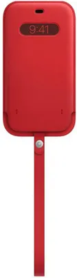 Image de Apple Leather Sleeve MagSafe pour Apple iPhone 12 Pro Max - Rouge écarlate