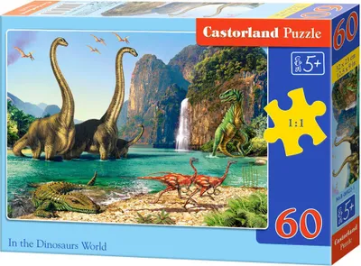 Produktbild von CASTORLAND Puzzle Welt der Dinosaurier 60 Teile