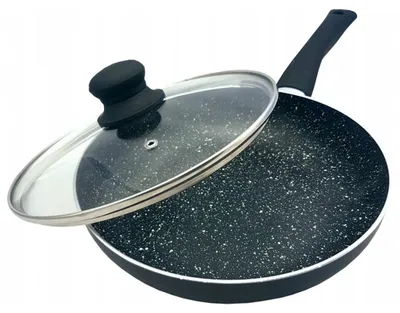 Produktbild von Kinghoff Marmor Pfanne mit Deckel 22 cm Induktion