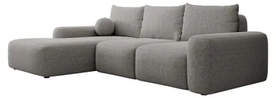 Produktbild von Selsey Carnos - Ecksofa mit Schlaffunktion, Balancekissen, Chenillebezug, Dunkelgrau, linksseitig
