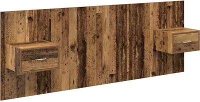 Image de vidaXL Tête de lit avec rangement, 3 pièces, bois de récupération, panneaux de particules