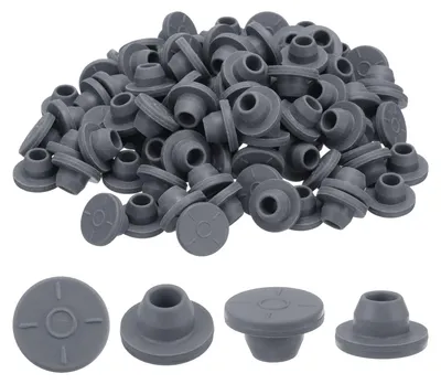 Butylgummistopfen 7,5 mm, 200 Stück, grau, selbstabdichtend