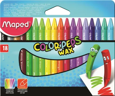 Image de Maped Wachsmalstifte COLOR'PEPS WAX, 18er Kartonetui
