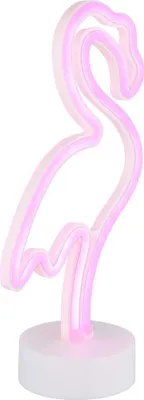 Produktbild von LED Tischleuchte, Flamingo, weiß, Neonleuchte, H 33 cm