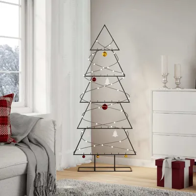 Obrázek produktu pro Elegantní styl kovový vánoční stromek na ozdobu černý 150 cm - Umělé vánoční stromky Hommie3018294 1parcel