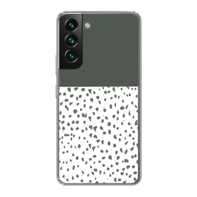 Produktbild von MuchoWow® Handyhülle Schutzhülle Hülle für Samsung Galaxy S22 Plus Polka dots - Grau - Weiß Silikon Softcase Handy Hülle - Schutzabdeckung