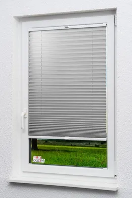 Produktbild von Lysel - Qualitätsplissee Crush zum Schrauben Steingrau - Qualitätsplissee in der Größe (BxH) 70cm * 130cm